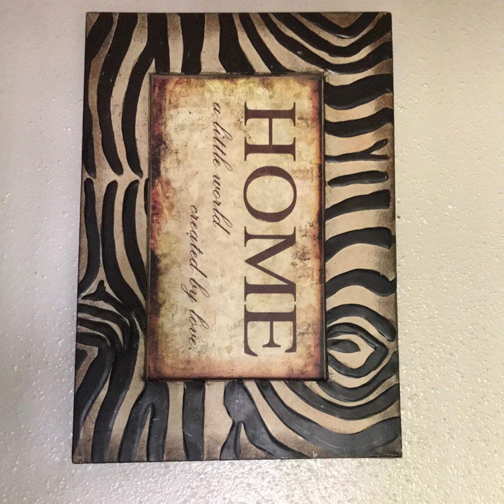 Zebra print wall decor